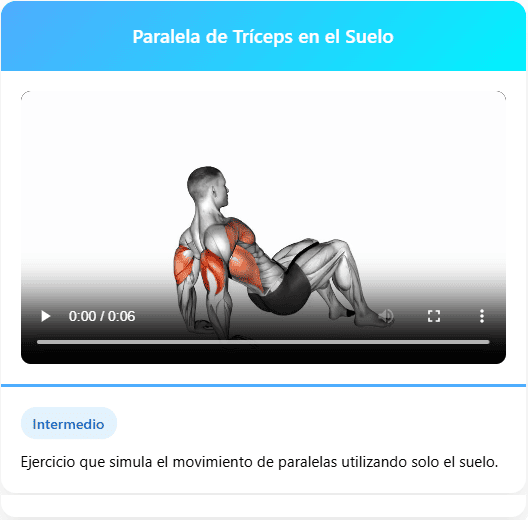 Paralela de tríceps en el suelo