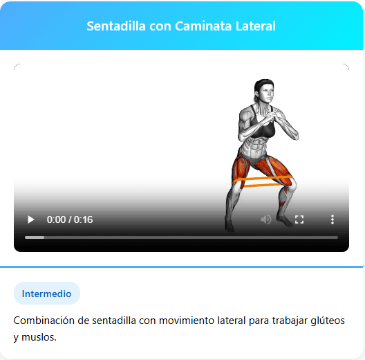 Sentadilla con caminata lateral